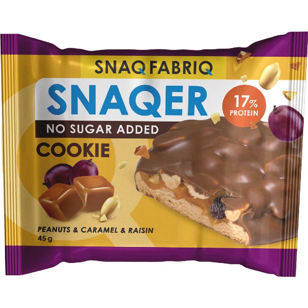 Печенье глазированное Арахис изюм и карамель 45 г SNAQFABRIQ 1137157