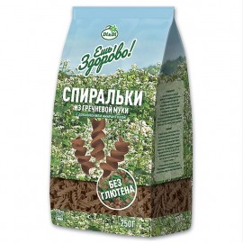 Макаронные изделия из гречневой муки с добавлением амарантовой Спиральки 250 г ЕШЬ ЗДОРОВО 1137169
