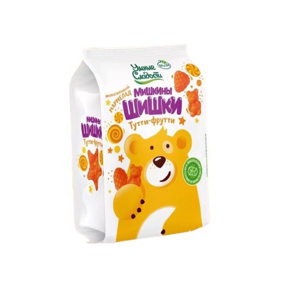 Мармелад жевательный Мишкины шишки со вкусом тутти-фрутти 150 г УМНЫЕ СЛАДОСТИ 1137186