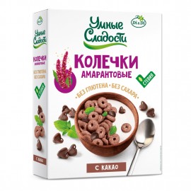 Колечки амарантовые с какао 150 г УМНЫЕ СЛАДОСТИ 1137223