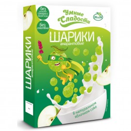 Шарики амарантовые в натуральном яблочном соке 160 г УМНЫЕ СЛАДОСТИ 1137224