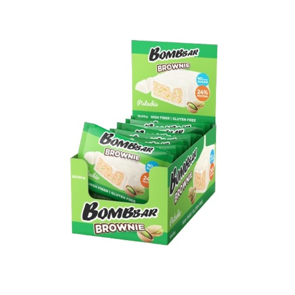 Печенье глазированное Брауни с фисташкой 50 г BOMBBAR 1137228