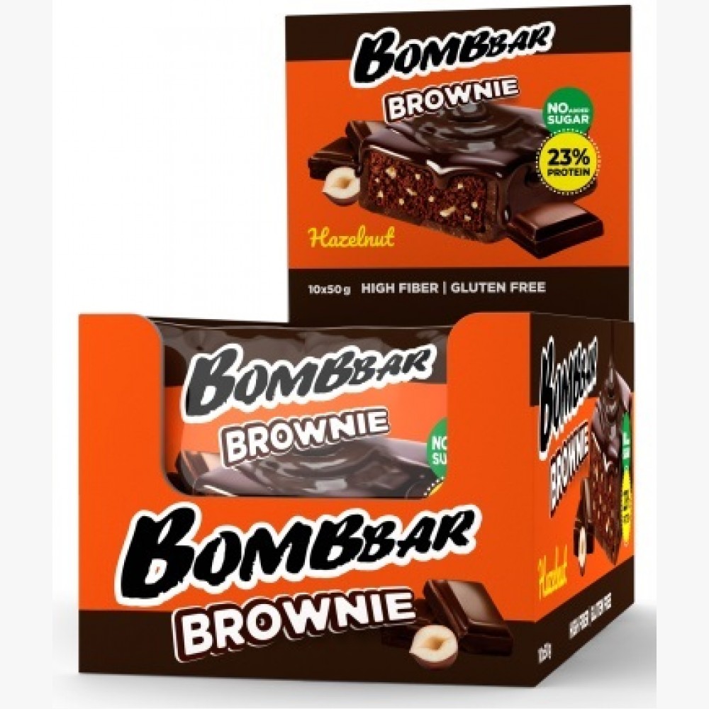 Печенье глазированное Брауни с фундуком BOMBBAR 50г 1137229
