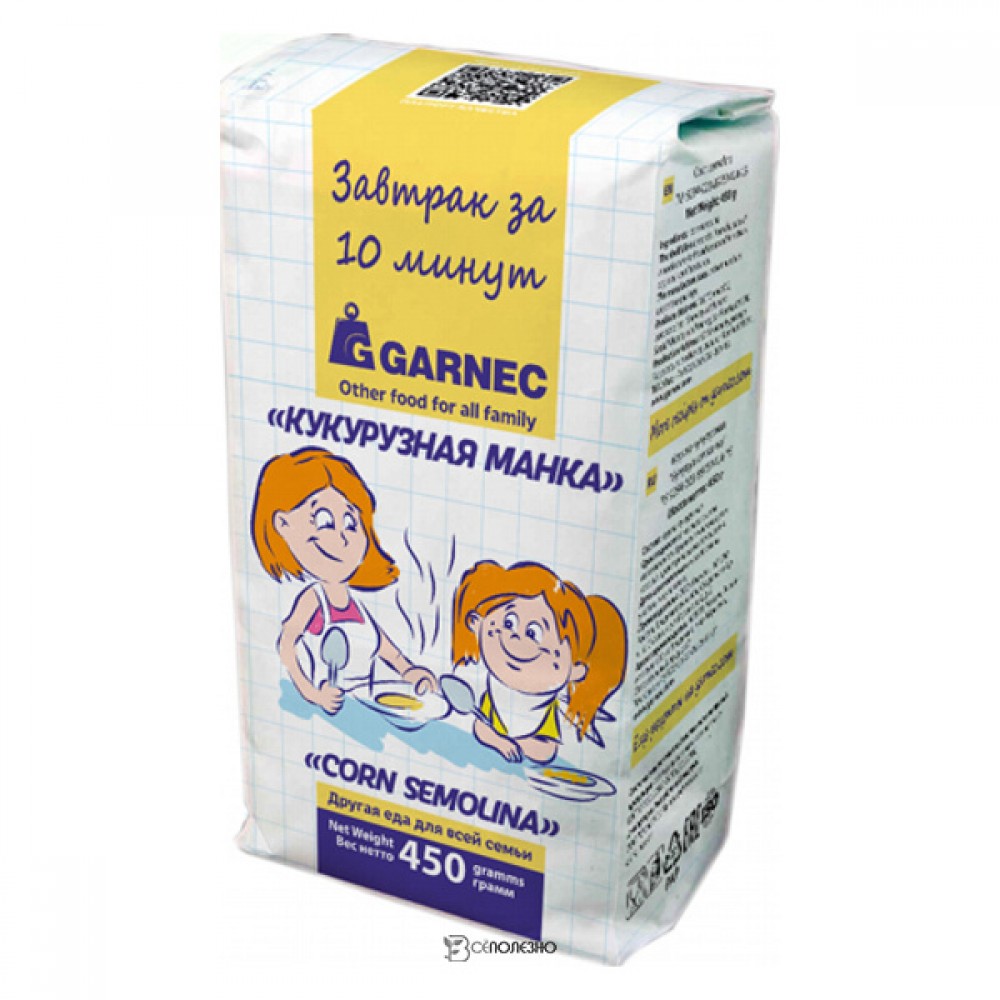 Манка кукурузная без глютена Гарнец 450 г 114275