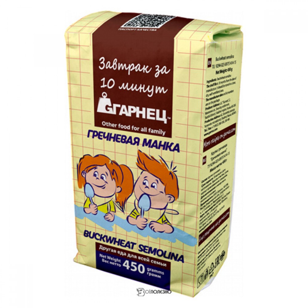 Манка гречневая Гарнец 450 г 114288