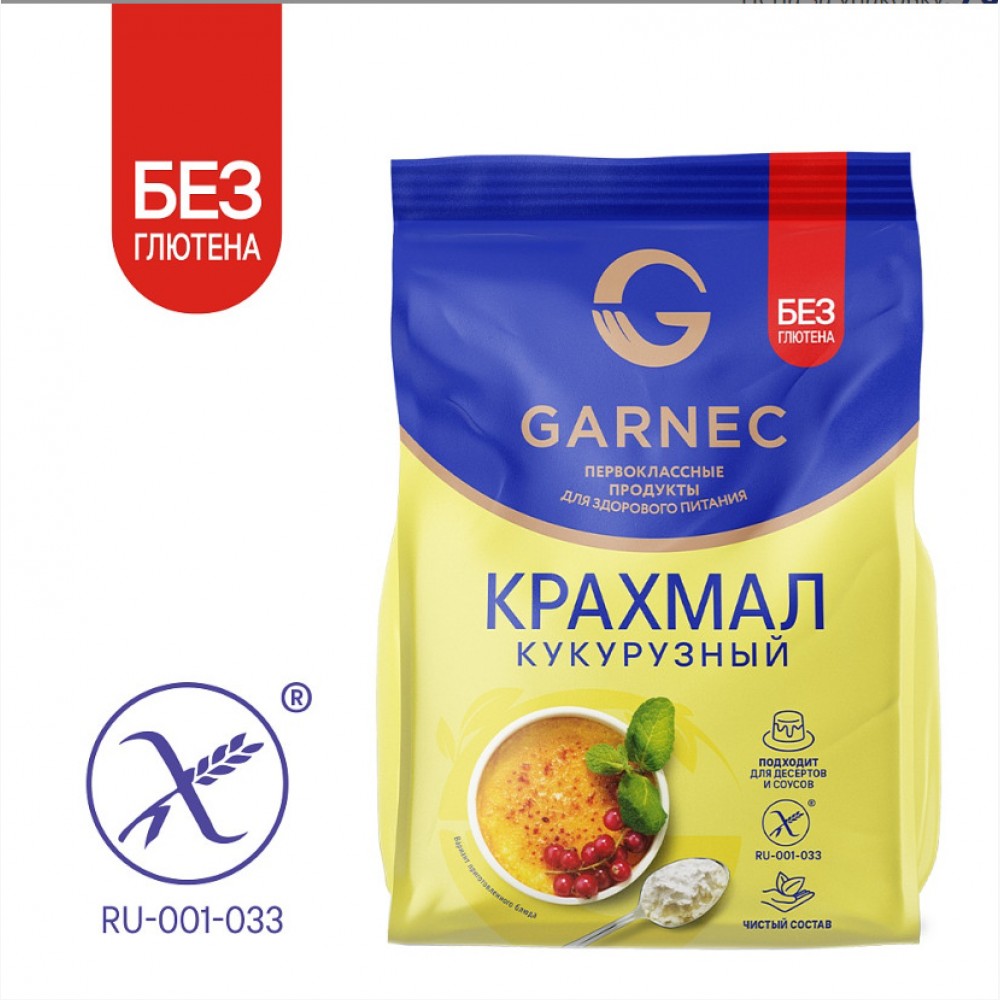 Крахмал Кукурузный без глютена Гарнец 400 г 114293