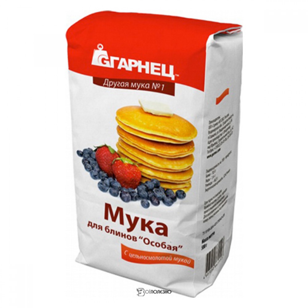 Мука для блинов пшеничная Особая Гарнец 500 г 114326