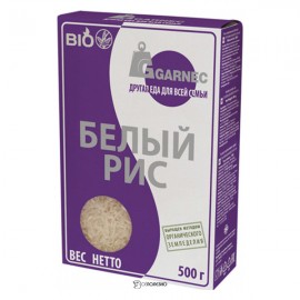 Рис шлифованный Белый био Гарнец 500 г 114328