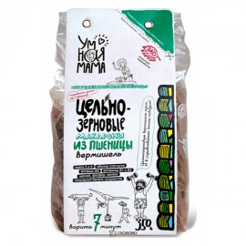 Макароны цельнозерновые пшеничные Вермишель Умная мама 350 г 114449