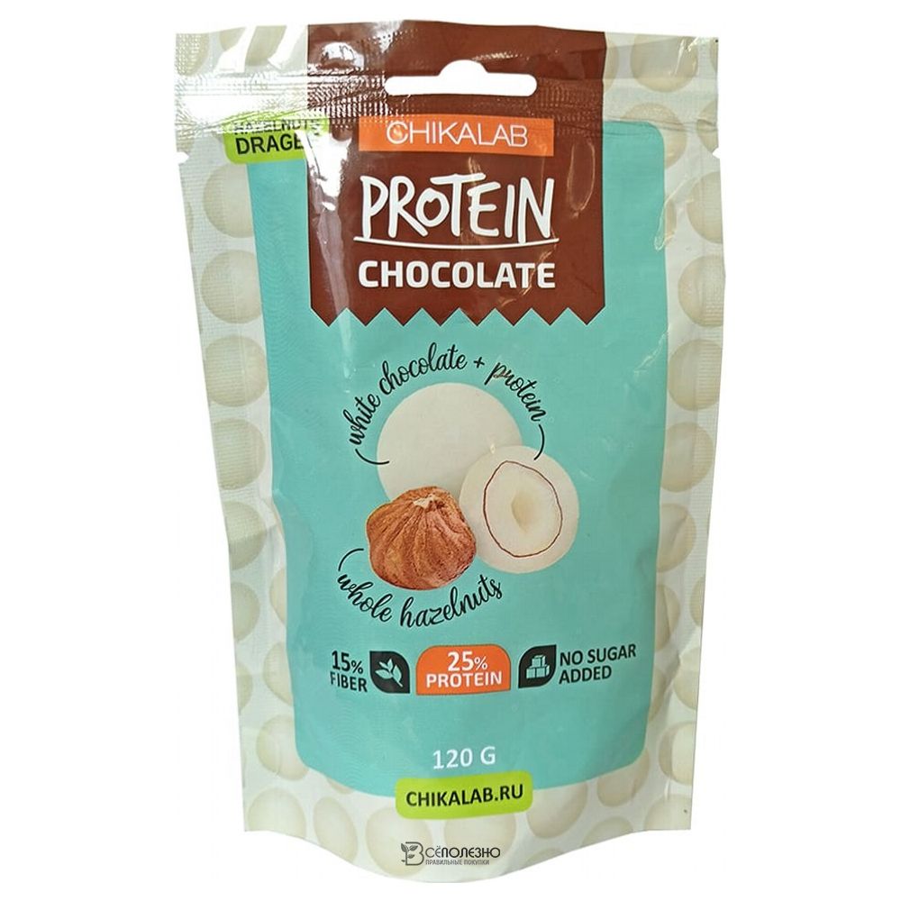 Драже Фундук в белом шоколаде 120 г CHIKALAB 114629