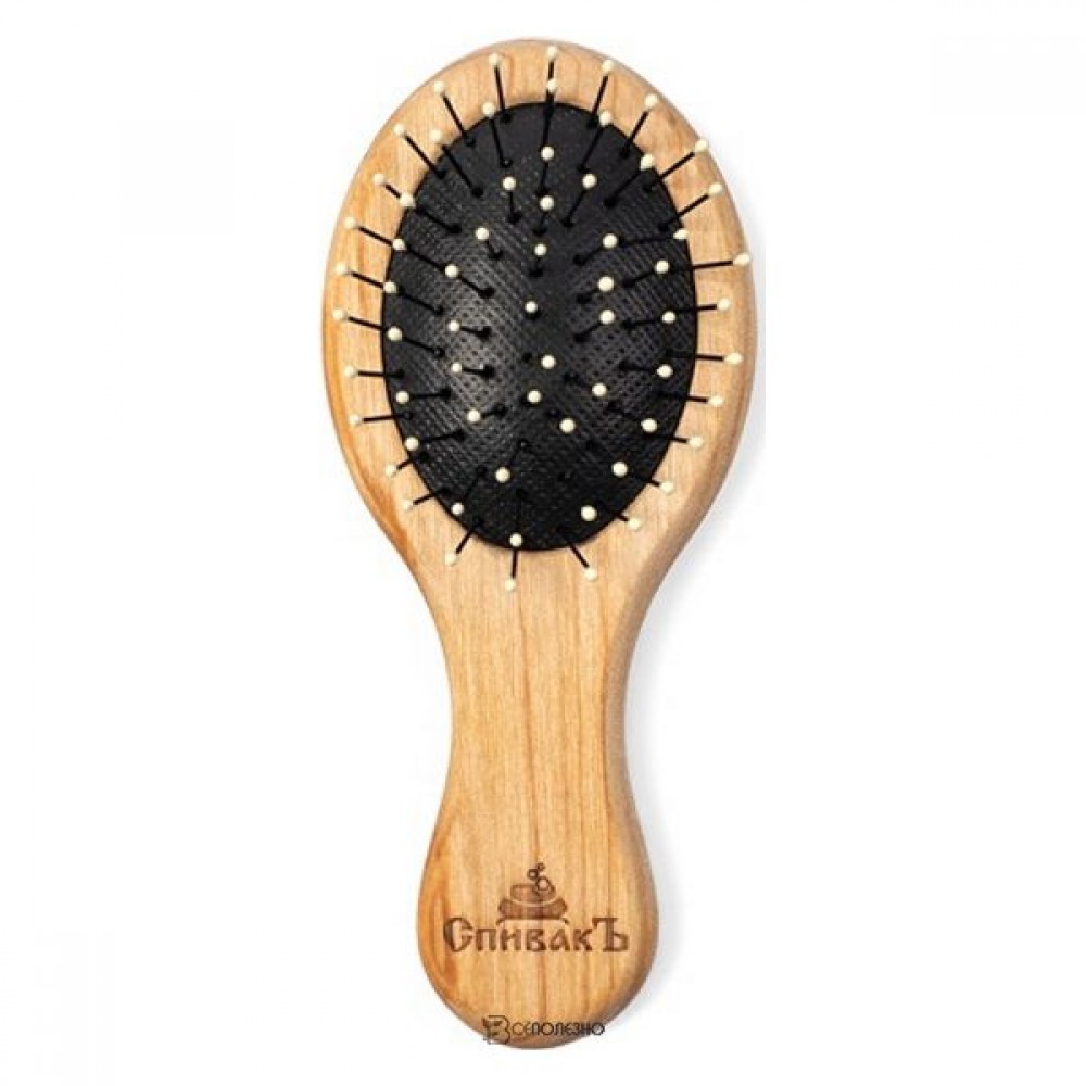 Расческа массажная из карельской березы мини 50 г СПИВАКЪ 115030