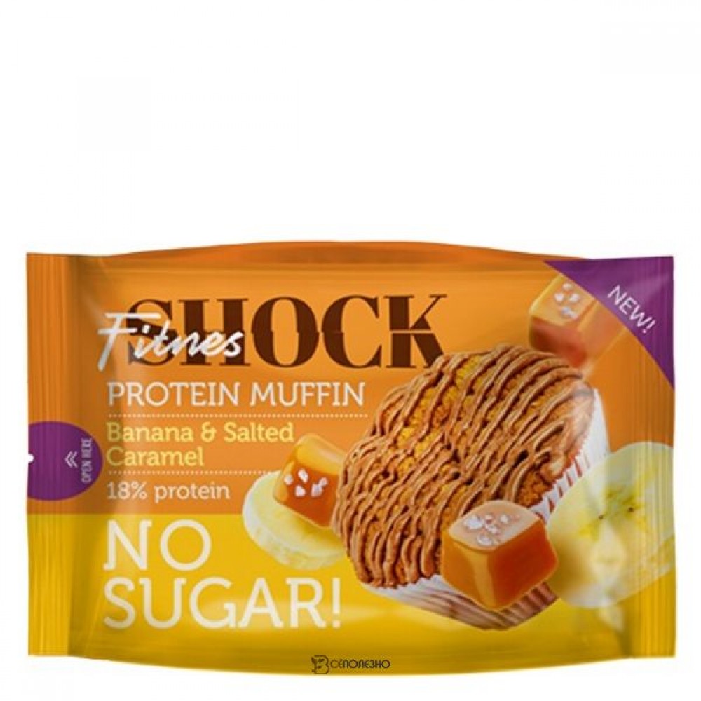 Маффин Банан-соленая карамель 40 г FITNESSHOCK 116591