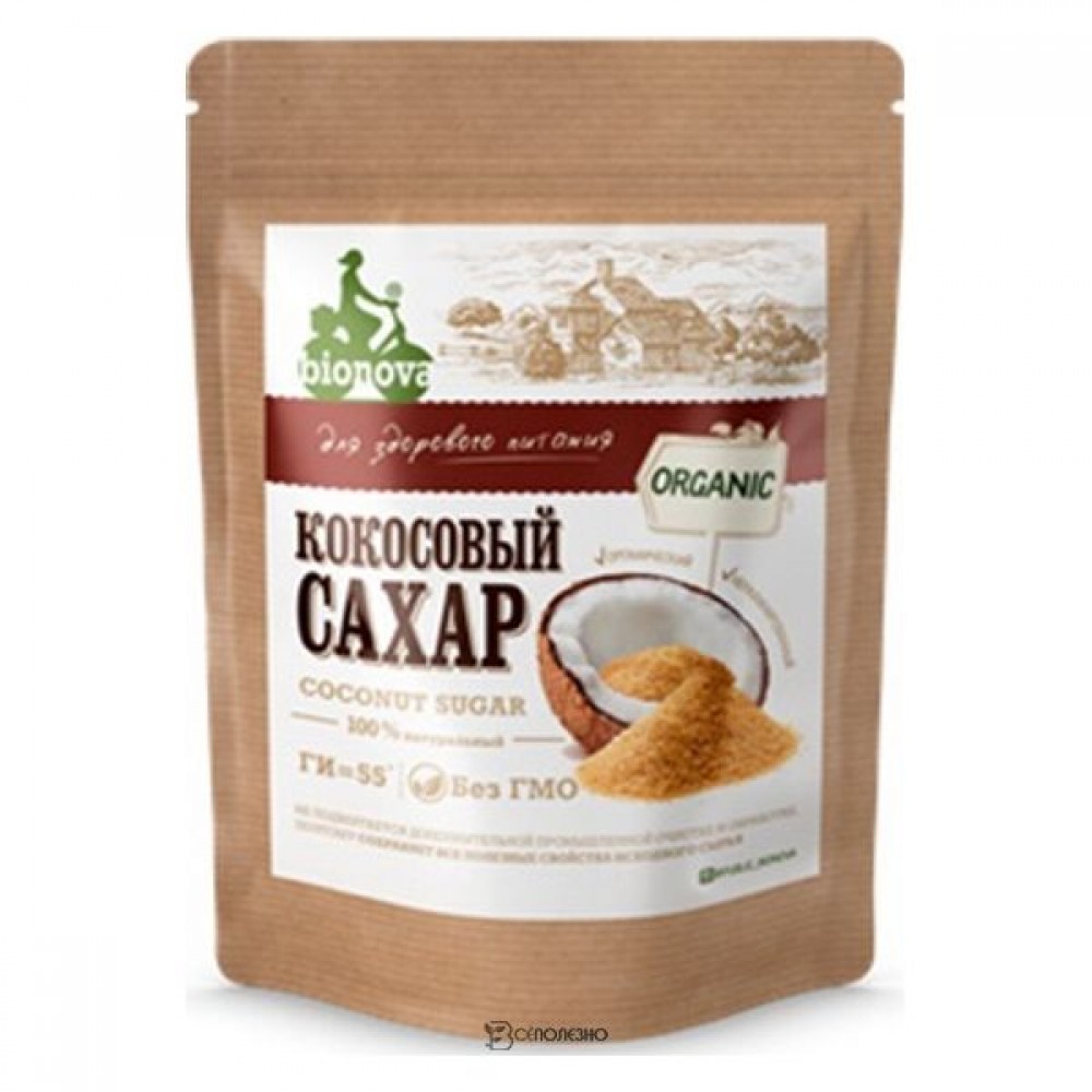 Сахар Кокосовый органический 200 г BIONOVA 116625