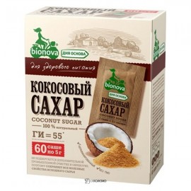Сахар кокосовый саше 300 г BIONOVA 116626