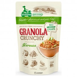 Порционная гранола без сахара яблочная 6 шт по 60 г BIONOVA 116634