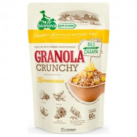 Порционная гранола без сахара тропическая 6 шт по 60 г BIONOVA 116635