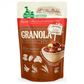 Порционная гранола шоколадная с клубникой и бананом 6 шт по 60 г BIONOVA 116637