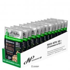 Овсяная каша с шоколадом vegan protein бокс 14 шт по 40 г BIONOVA 116654