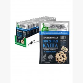 Овсяная каша с черникой milk protein бокс 18 шт по 40 г BIONOVA 116656
