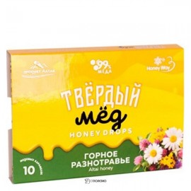 Мёд твёрдый горное разнотравье 30 г HONEYWAY 116706