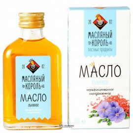 Масло льняное 100% 100 мл МАСЛЯНЫЙ КОРОЛЬ 116736