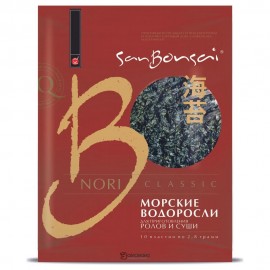 Морские водоросли Нори для роллов и суши 10 листов 28 г SANBONSAI 116781