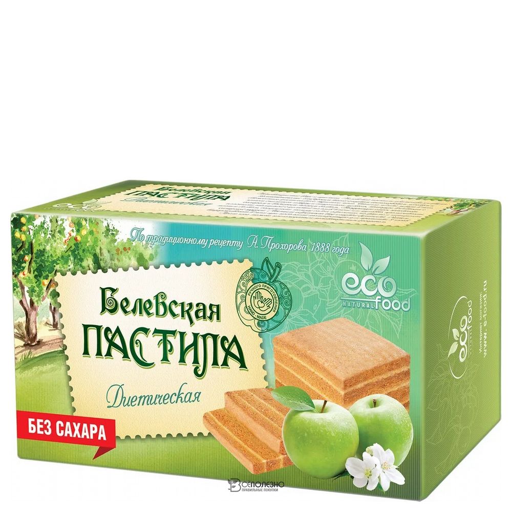 Пастила Белёвская диетическая 100 г ECOFOOD 116891 купить в  интернет-магазине Всё Полезно с доставкой по Минску и Беларуси