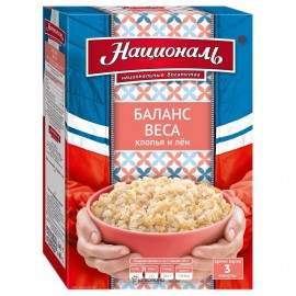 Смесь рисовых гречневых хлопьев и светлых семян льна БАЛАНС ВЕСА 240 г НАЦИОНАЛЬ 116905