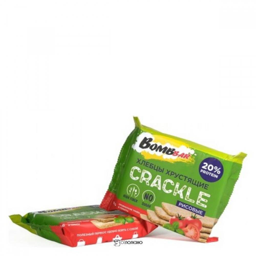 Хлебцы хрустящие рисовые Томаты и прованские травы 60 г BOMBBAR 116936