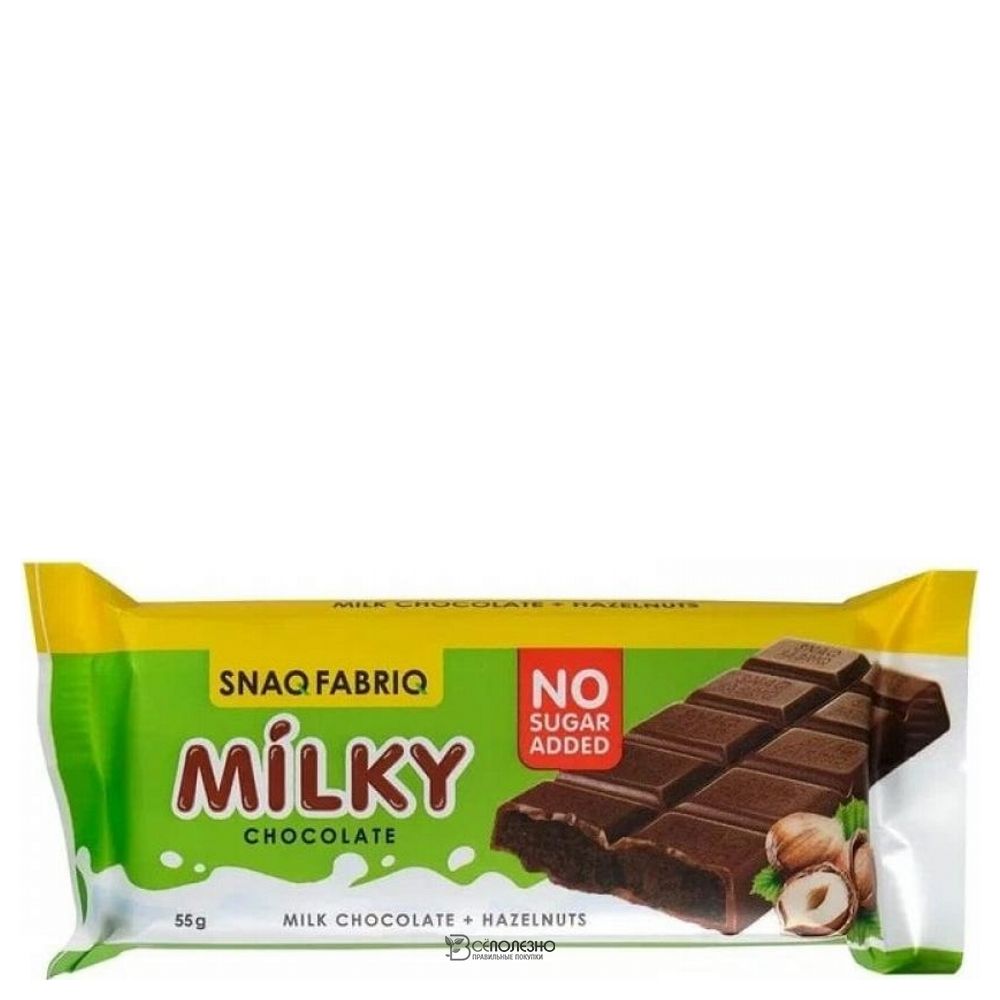 Молочный шоколад с шоколадно-ореховой пастой 55 г SNAQ FABRIQ 116938