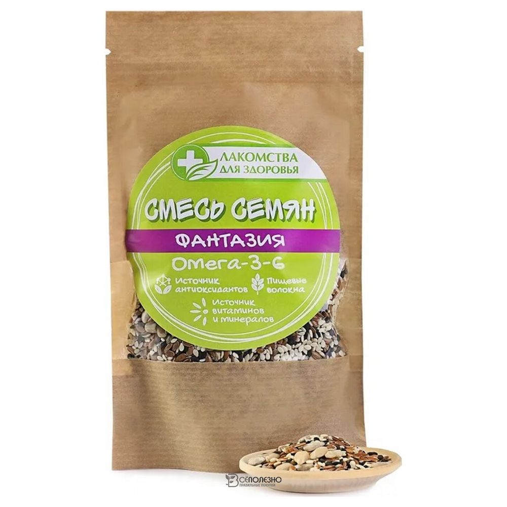 Смесь семян Фантазия 120 г ЛАКОМСТВА ДЛЯ ЗДОРОВЬЯ 116944
