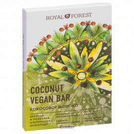 Шоколад веганский молочный кокос 50 г Royal Forest 117018