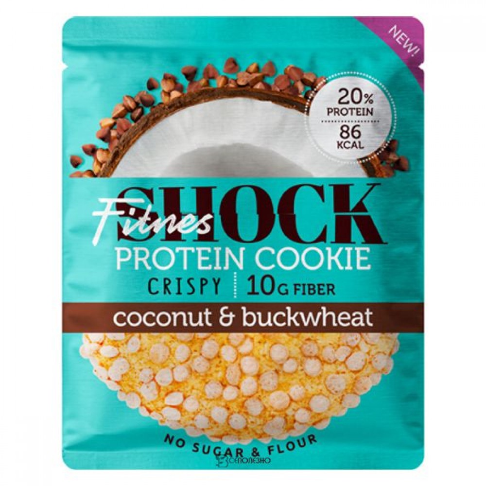 Печенье Кокос-гречка 30 г FitnesShock 117026
