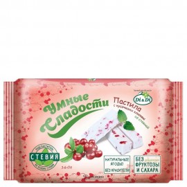 Пастила с кусочками клюквы со стевией 160 г УМНЫЕ СЛАДОСТИ 117099