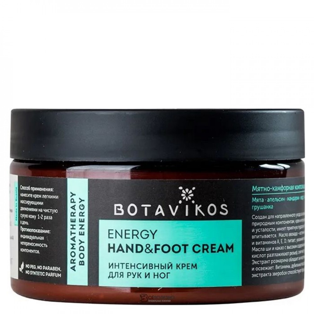 Интенсивный крем для рук и ног Energy 250 мл BOTAVIKOS 117196