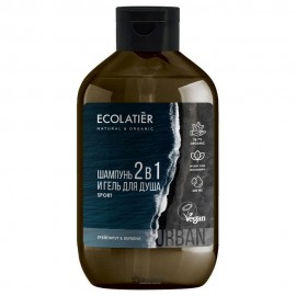 Гель для душа и шампунь 2 в 1 мужской Грейпфрут и вербена 600 мл ECOLATIER 118912
