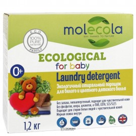 Стиральный порошок для белого и цветного детского белья Molecola 120263