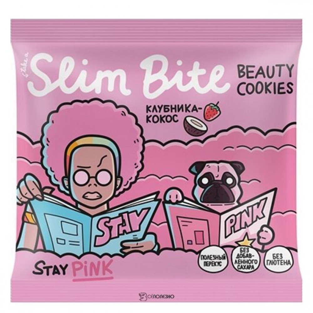 Печенье Slim Клубника-кокос 115 г BITE 122109