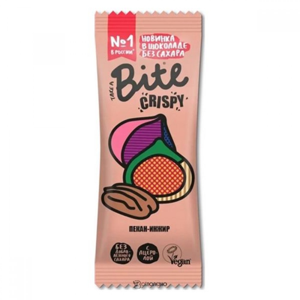 Батончик Crispy Пекан-Инжир 45 г BITE 122117