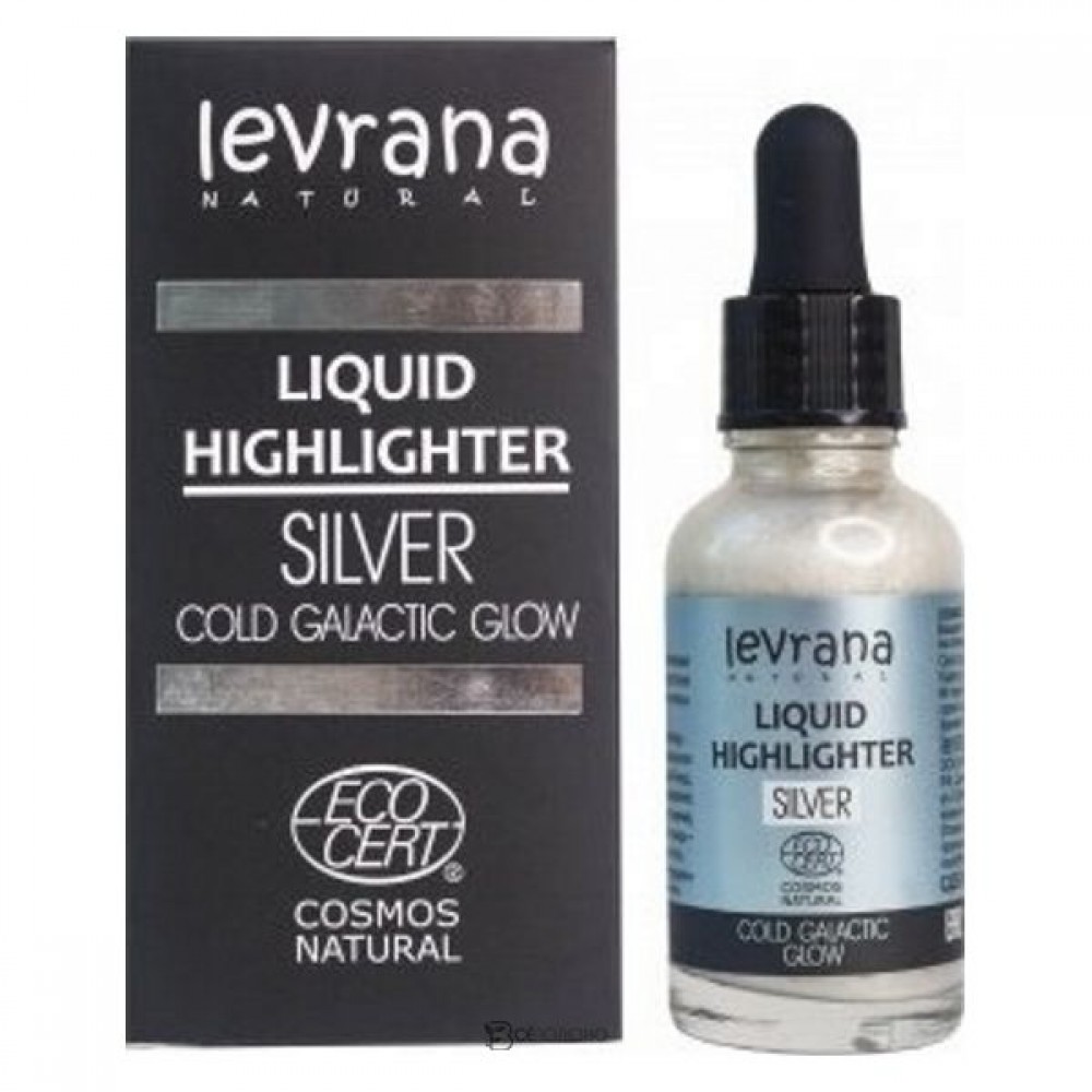 Хайлайтер жидкий Сold galactic glow серебряный 30 мл LEVRANA 124300