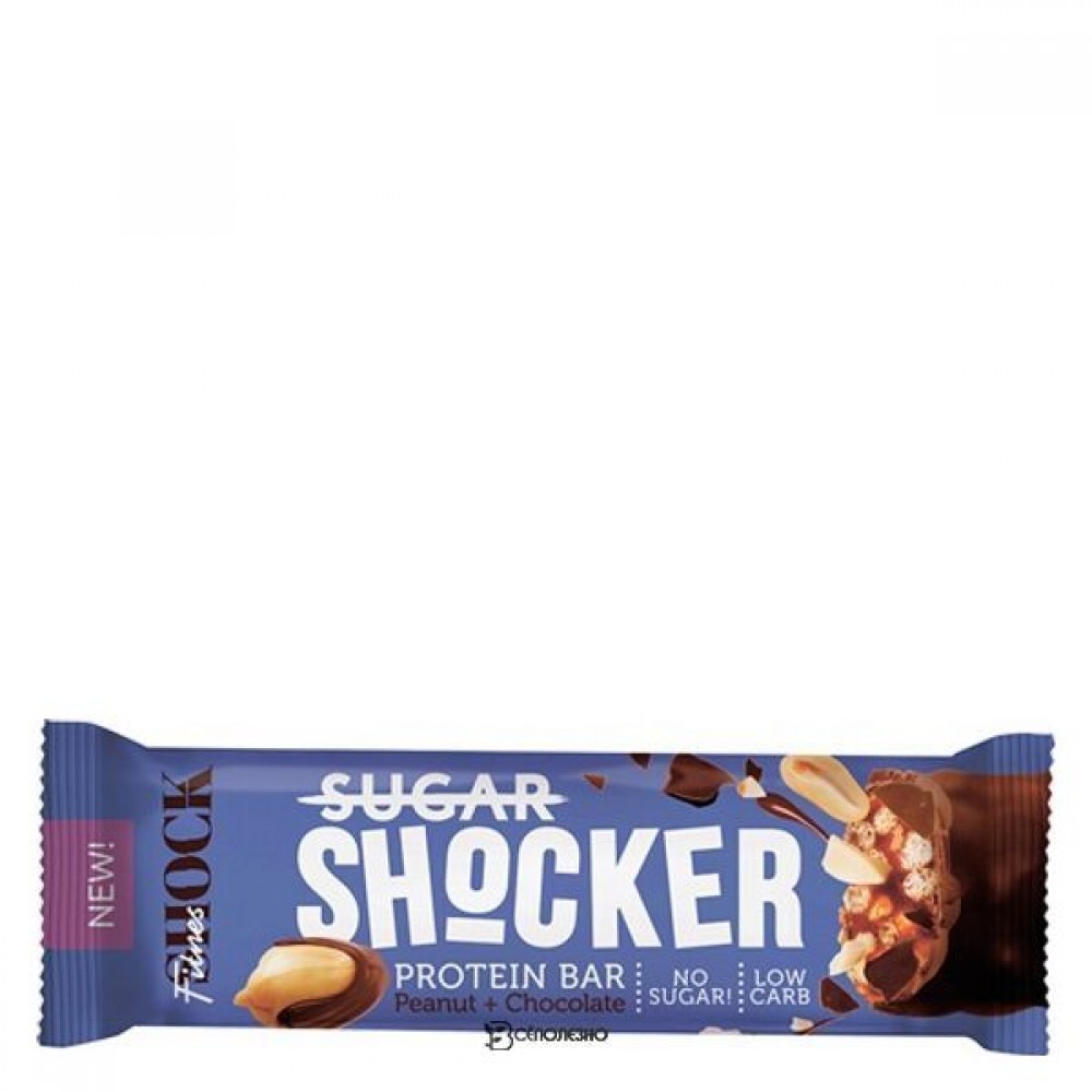 Батончик глазированный Арахис-Шоколад 35 г FITNES SHOCK 130280