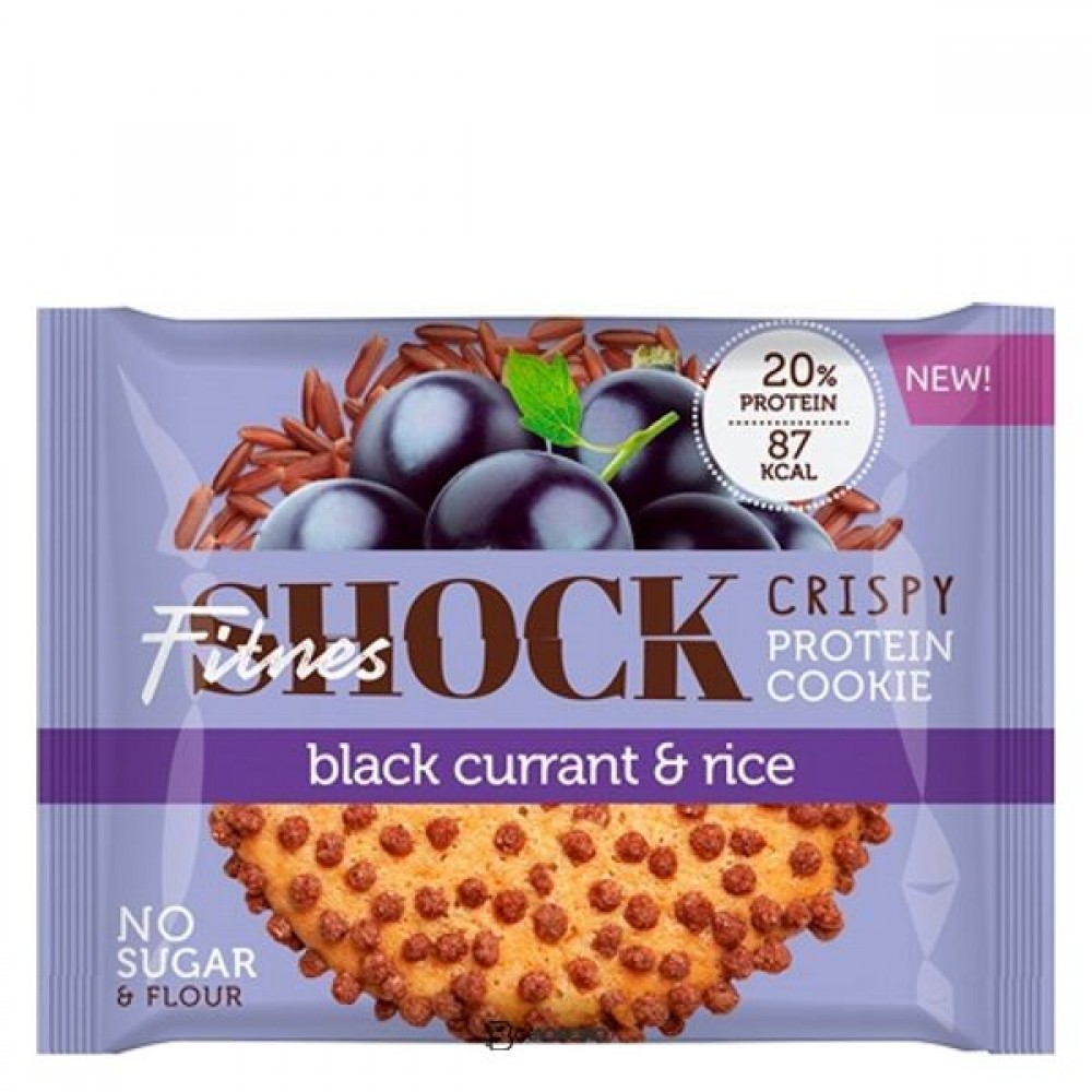 Печенье неглазированное Чёрная смородина-Рис 30 г FITNES SHOCK 130282