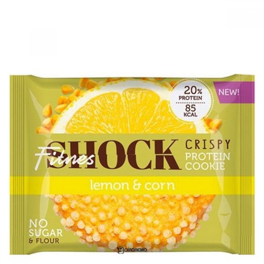 Печенье неглазированное Лимон-Кукуруза 30 г FITNES SHOCK 130283