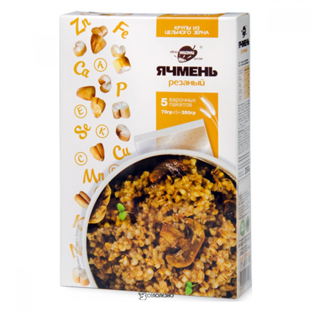 Ячмень голозёрный резаный в варочных пакетиках 350 г Образ жизни Алтая 140088