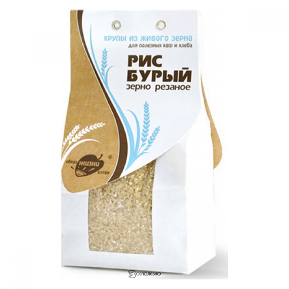 Рис бурый цельнорезаный для каш 500 г Образ жизни Алтая 140099