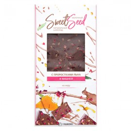Шоколад молочный на меду SweetSeed с проростками льна и вишней 85 г Образ жизни Алтая 140121