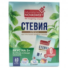 Столовый подсластитель Стевия 150 г (60 в саше) Novasweet 140140