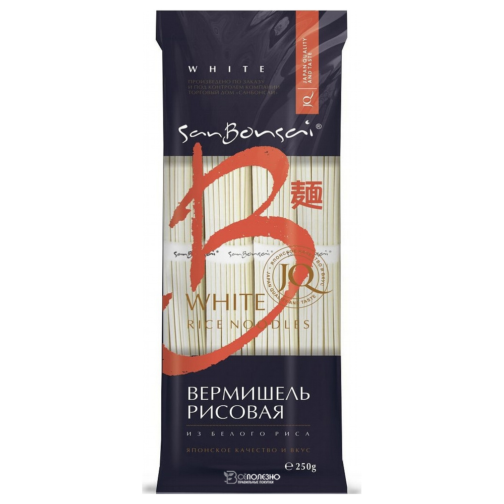 Вермишель из белого риса SanBonsai 250 г 140147