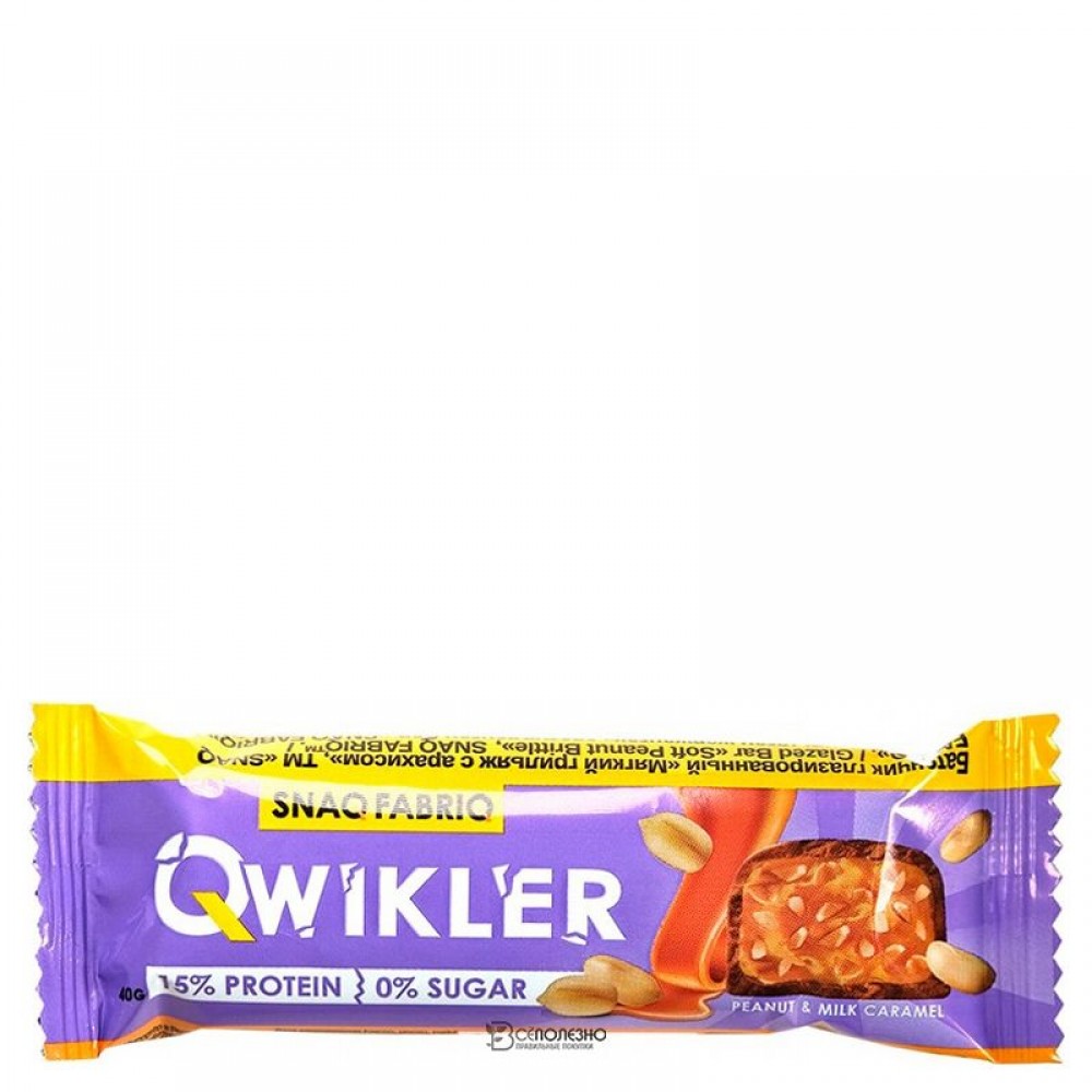 Батончик глазированный Мягкий грильяж с арахисом 40 г SNAQ FABRIQ 155441
