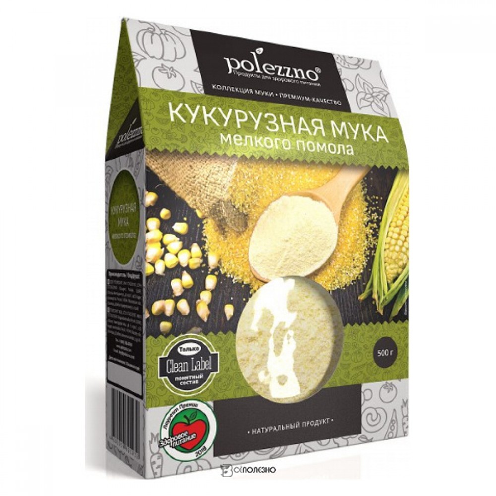 Кукурузная мука мелкого помола 500 г POLEZZNO 160064